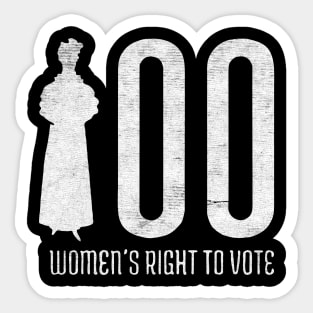 Womens vote 100 Sticker